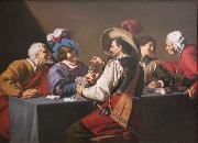 Theodoor Rombouts Playing Cards Spain oil painting artist